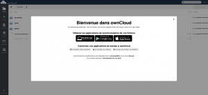 page acceuil owncloud