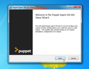 next installation puppet agent windows