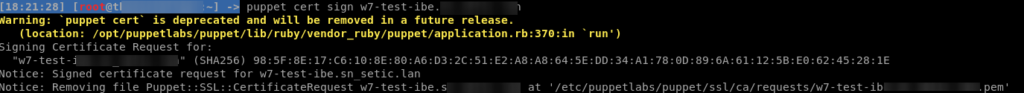 puppet cert sign